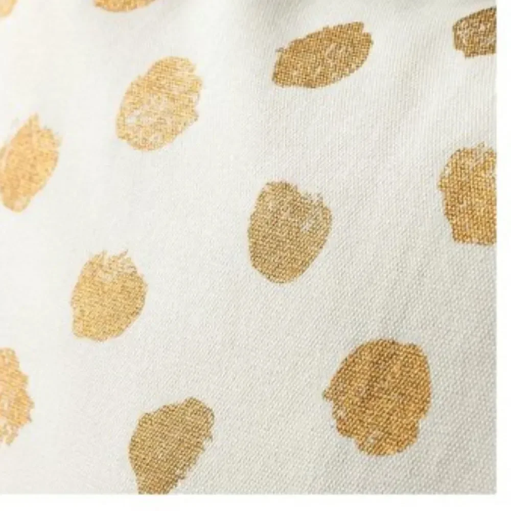Canvas gold dot throw pillow covers x 3 - 20” x 20”